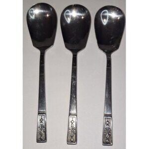 OXH60 Oxford Hall 3 Sugar Spoons Flatware Fleur De Lis Japan